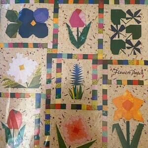 Alicias Attic FLP6 Pattern Flower Patch Wall Quilt 44 x 44 Grandma Cozy Comfort